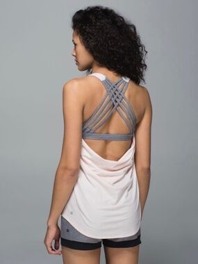 Lululemon Wild Tank | Heathered Butter Pink/Slate | Size 10